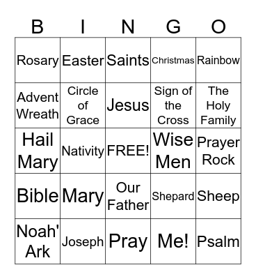 CFP Review Kidergarten Bingo Card