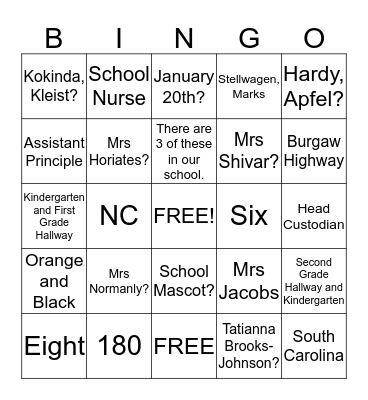 B2Bingo Card