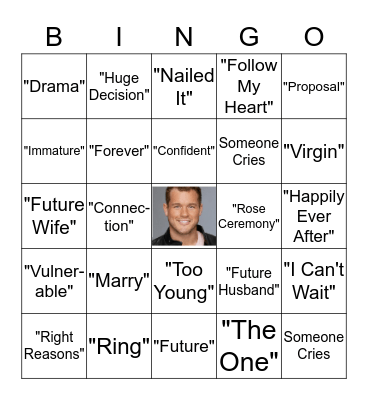 Bachelor Bingo Card