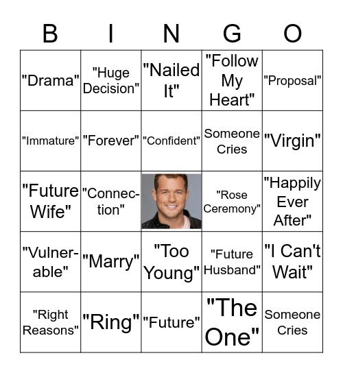 Bachelor Bingo Card