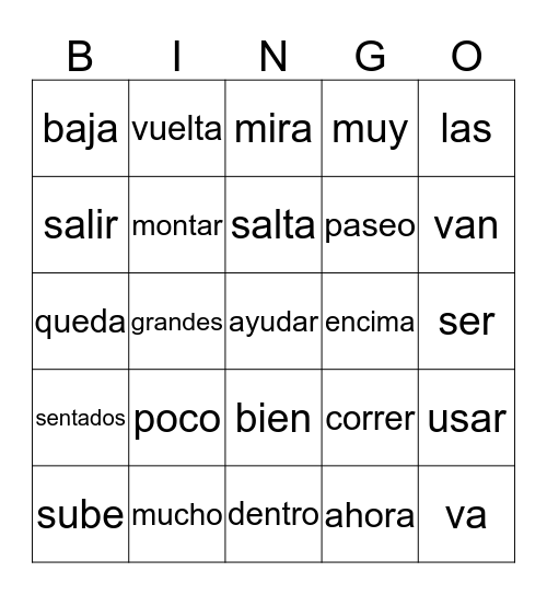 Anaranjado Bingo Card