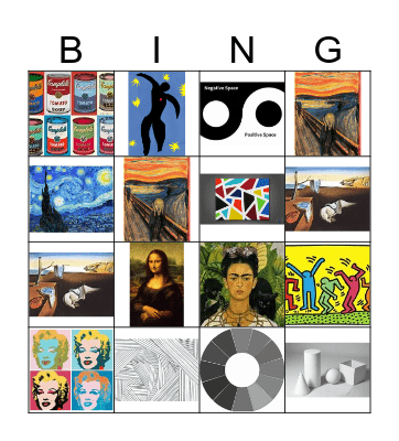 Art Bingo Card