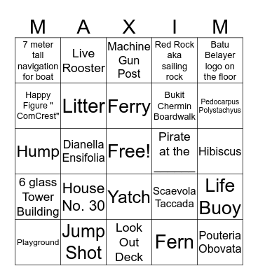 Nature Bingo  Bingo Card