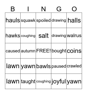 Cook-A-Doodle-Doo Bingo Card