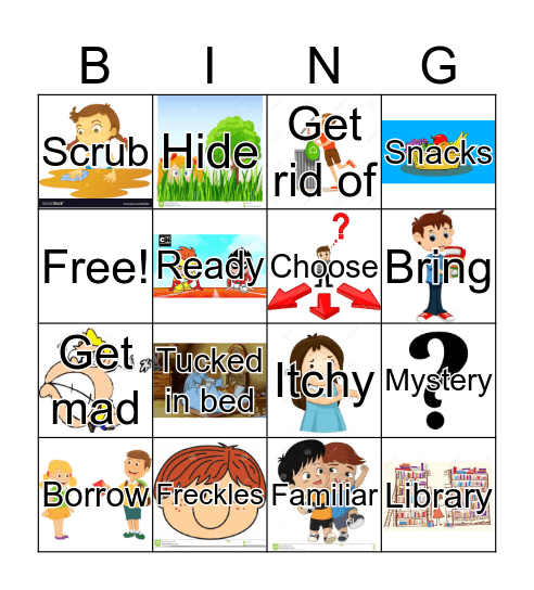 Book One and Two Reading Club Bingo Card