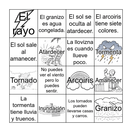 La Tormenta Bingo Card