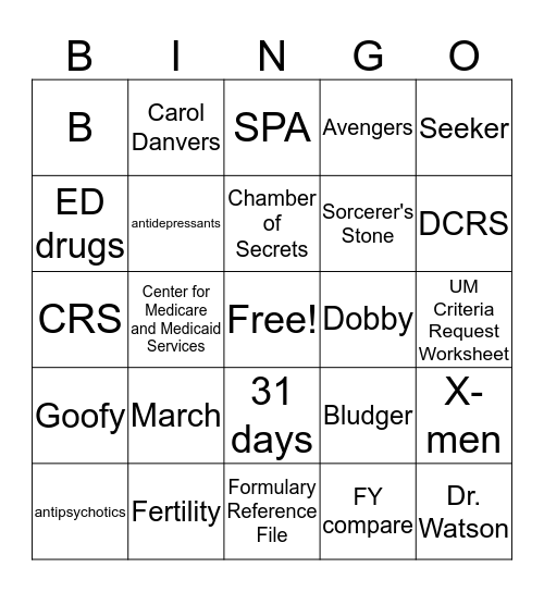 ClinOps Trivia Bingo! Bingo Card