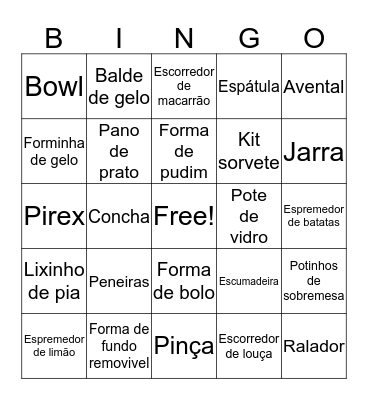 Bingo da Sofia Bingo Card
