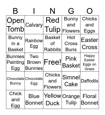 EASTER Bingo Card