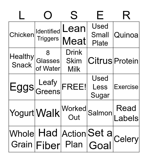 Columbia Wellness Bingo Card