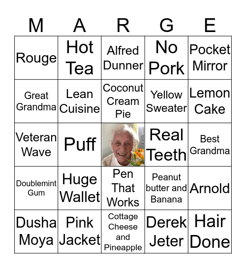 All Things Marge! Bingo Card
