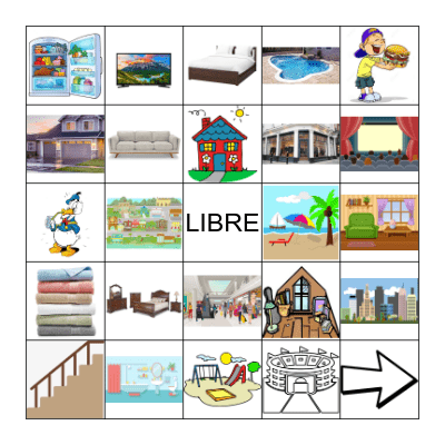 Loteria: La Casa/El hogar Bingo Card
