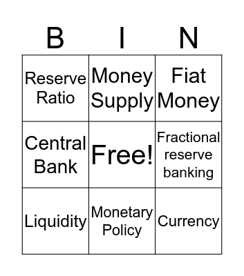 Chapter 10 Review Bingo Card