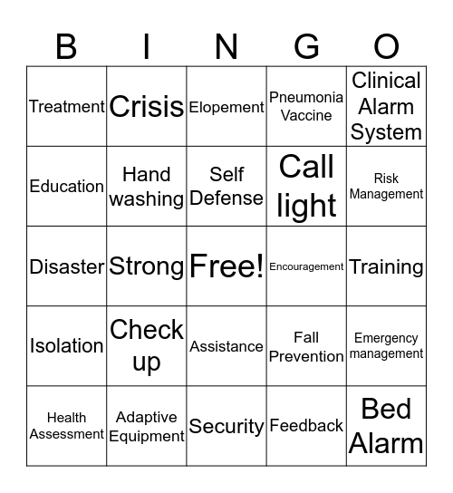 S A F E T Y Bingo Card