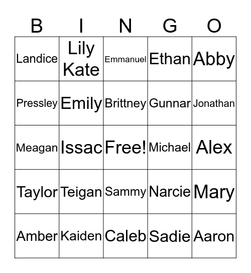 WINNINGHAM BINGO Card