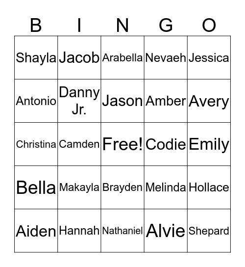 WINNINGHAM BINGO Card