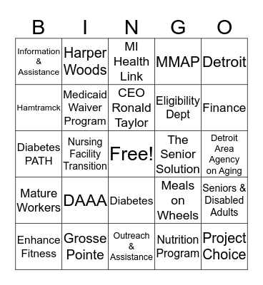 DAAA Bingo  Bingo Card