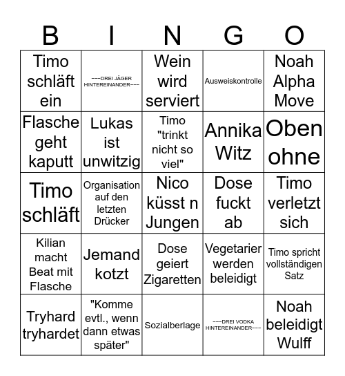 Gert Bullshit Bingo Card