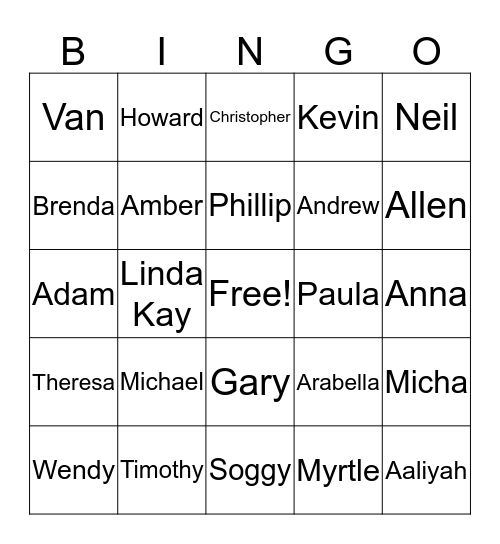 WINNINGHAM BINGO Card