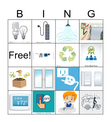 Conservation Bingo Card