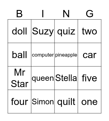 Bingo Card