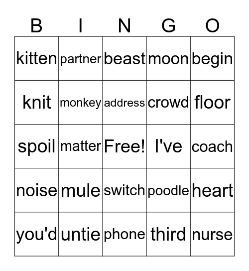 Bingo Card