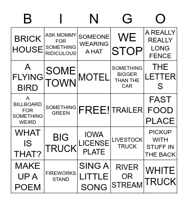 MISSOURI BINGO Card