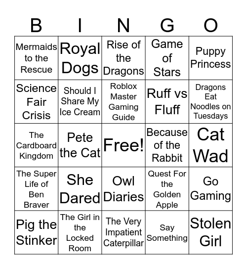 BOOK FAIR BINGO Card