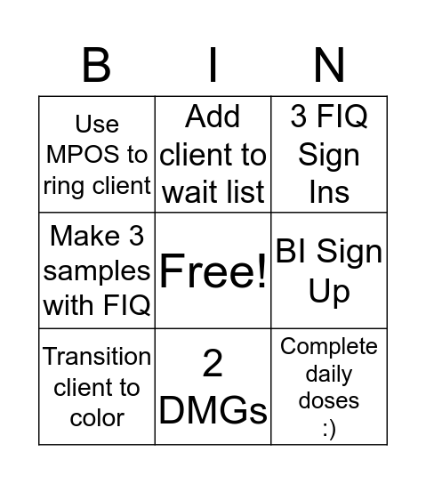 FRAGRANCE Bingo Card