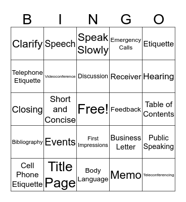 Careers-Chapter 9 Bingo Card