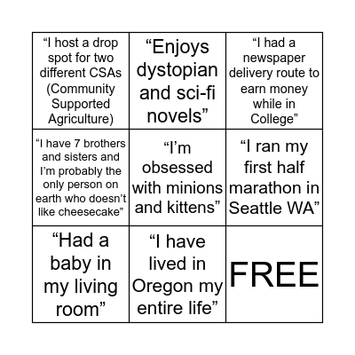 Bingo Card