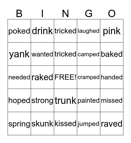 ed Bingo Card