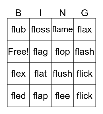 fl- Bingo Card
