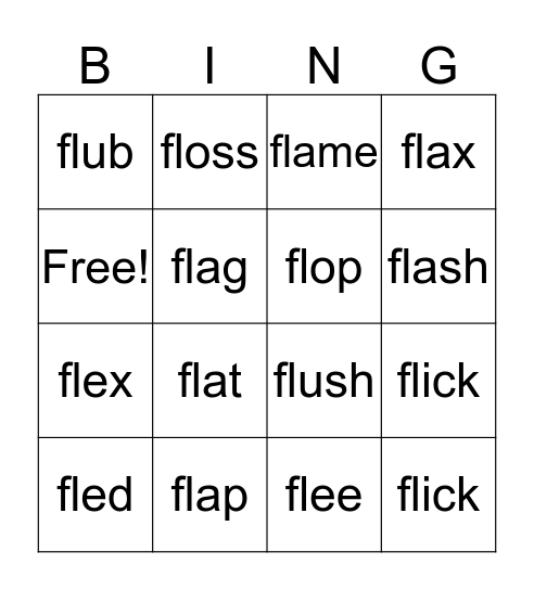fl- Bingo Card