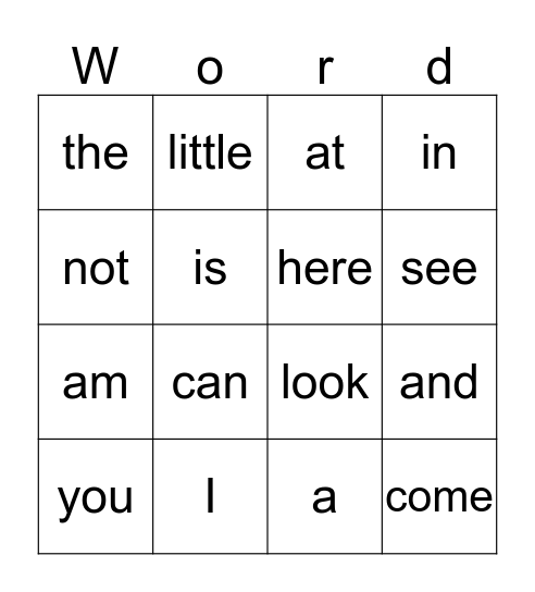 Sight Words List 2 & 3 Bingo Card