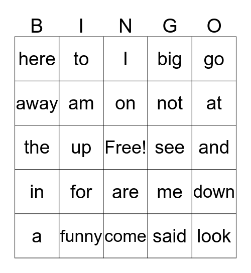 Sight words List 2-3-4 Bingo Card