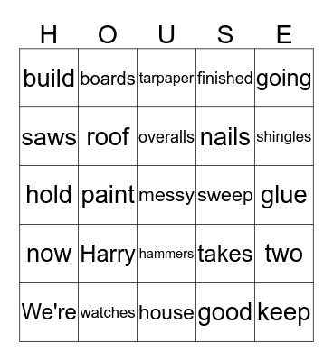 Harry's House Bingo Card