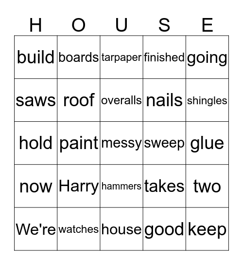 Harry's House Bingo Card