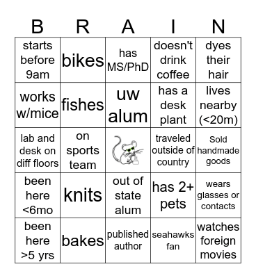 RADS BINGO! Bingo Card