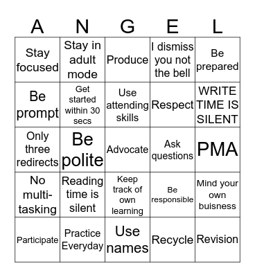Bingo Card
