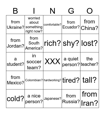 Are you...? Bingo Card