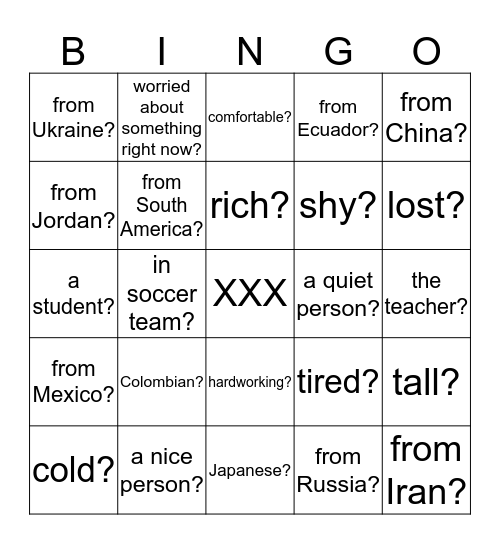 Are you...? Bingo Card