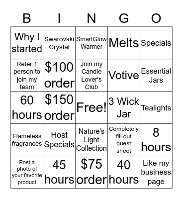 Party Guest  Bingo  Bingo Card