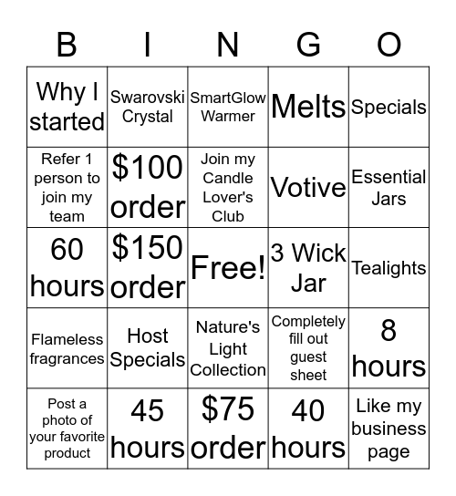 Party Guest  Bingo  Bingo Card