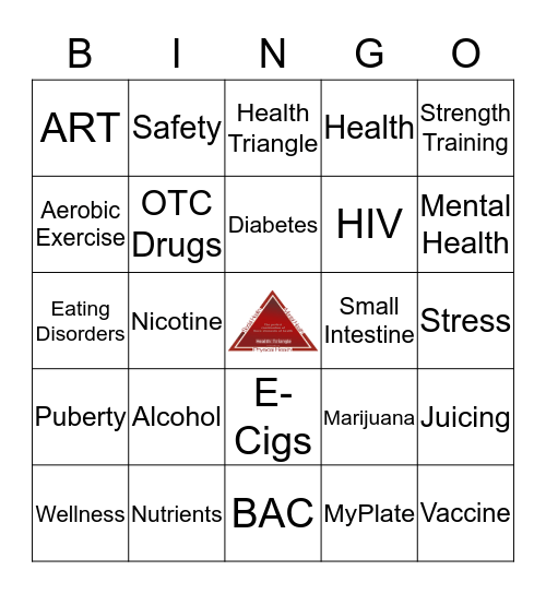 HEALTH BINGO Card