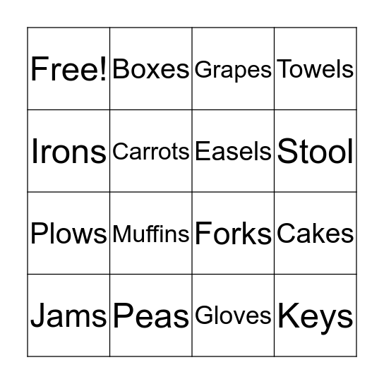 Frog On A Log Bingo Card