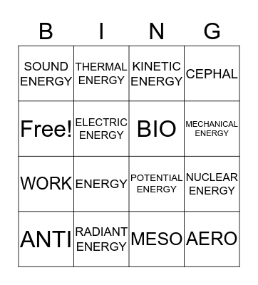 SCIENCE RULES Bingo Card