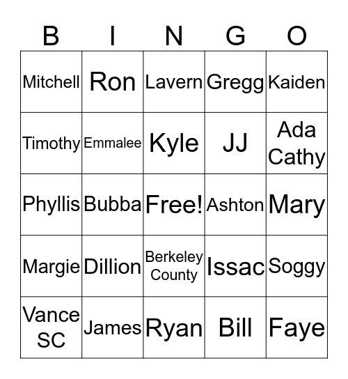WINNINGHAM BINGO Card
