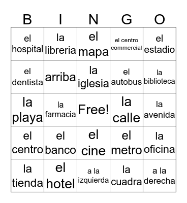 La Ciudad Bingo Card