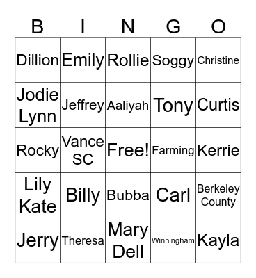 WINNINGHAM BINGO Card